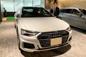 21y アウディ A6アバント グレシアホワイトメタリック