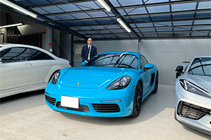 18y ポルシェ 718ケイマン マイアミブルー