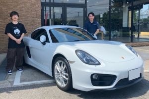 14y ポルシェ ケイマン スポーツクロノPKG キャララホワイ...